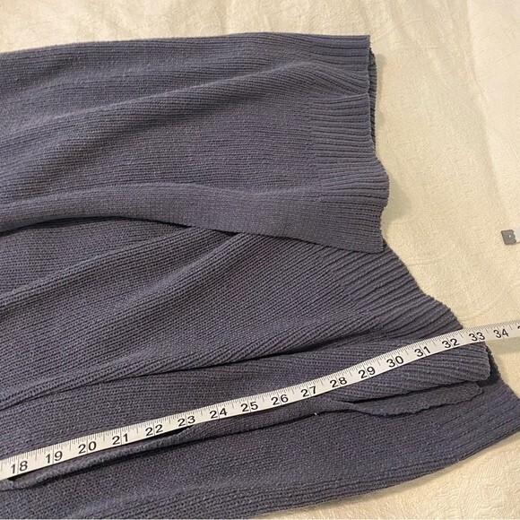 V ery J size Medium Dark Grey Blue Balloon Sleeve Oversize Cardigan - Picture 7 of 7